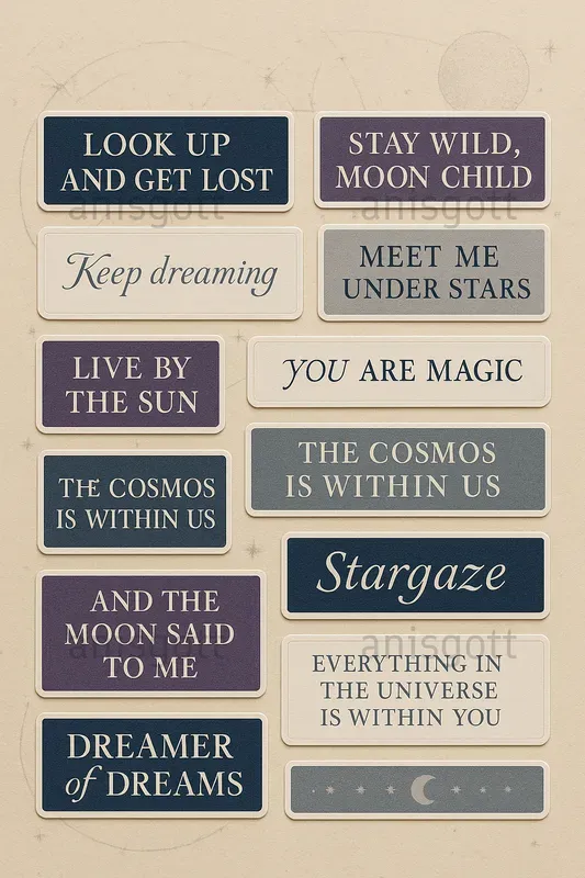 Word Strip Sheet Junk Journal Quotes