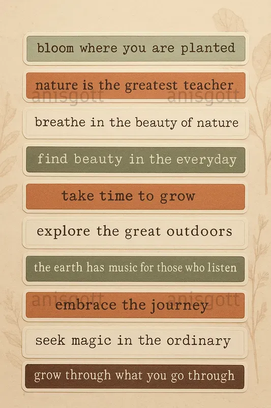Word Strip Sheet Junk Journal Quotes