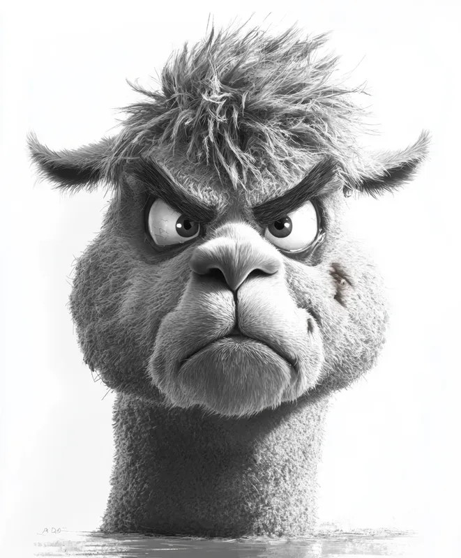 Grumpy Animal Character Illustrations