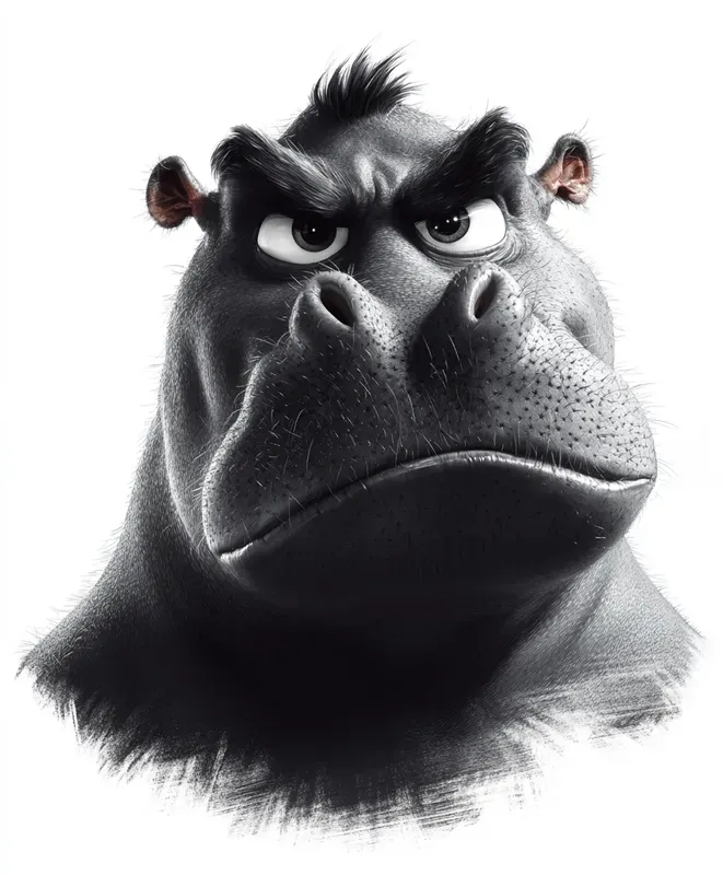 Grumpy Animal Character Illustrations