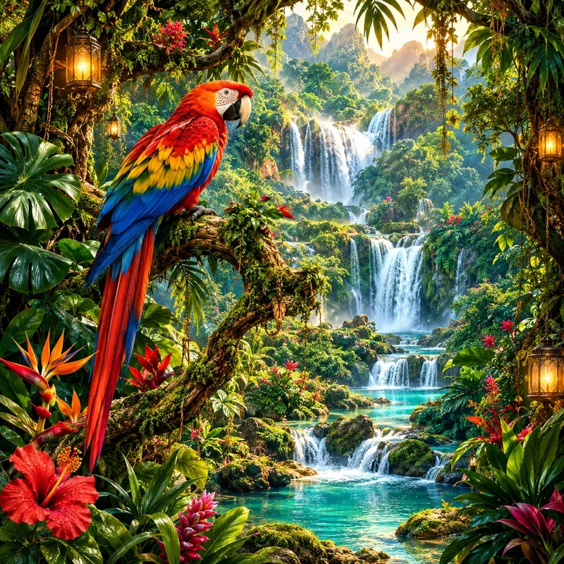 Enchanted Jungle Waterfalls
