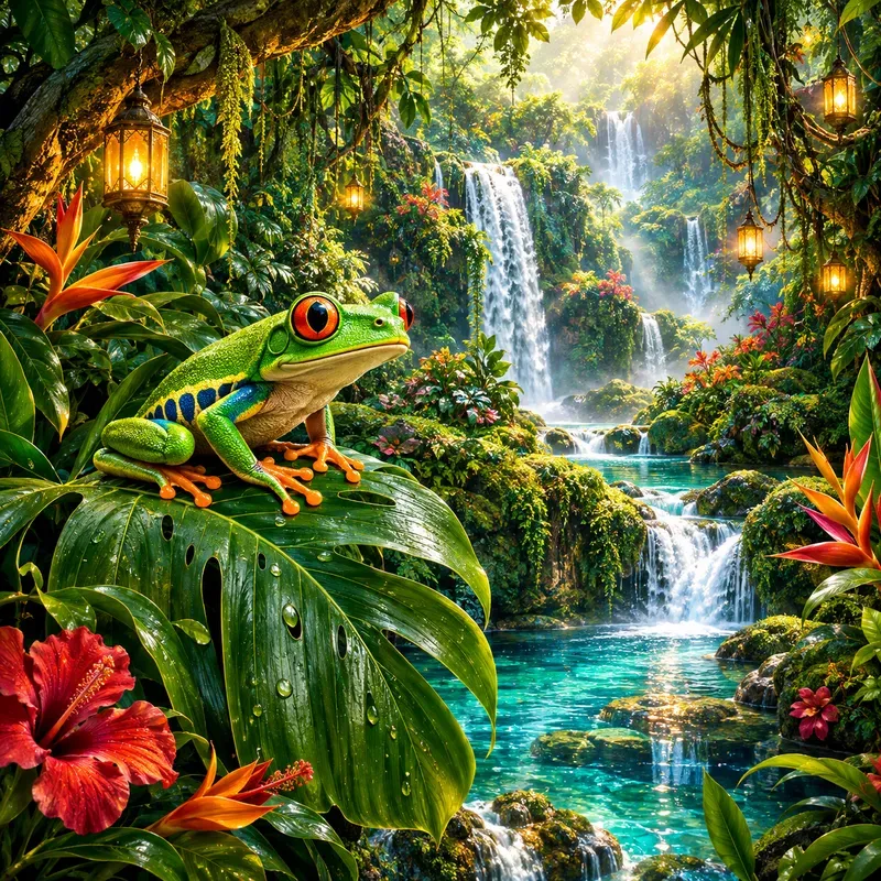 Enchanted Jungle Waterfalls