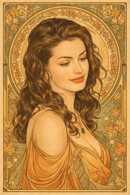 Custom Art Nouveau Mucha Style Portraits