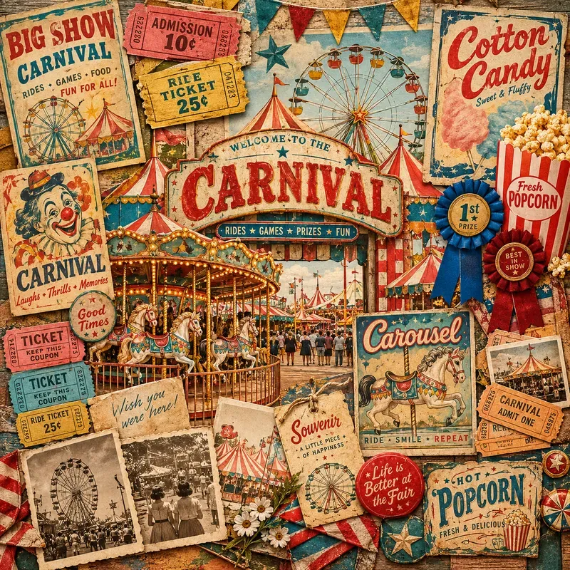 Vintage Americana Collages