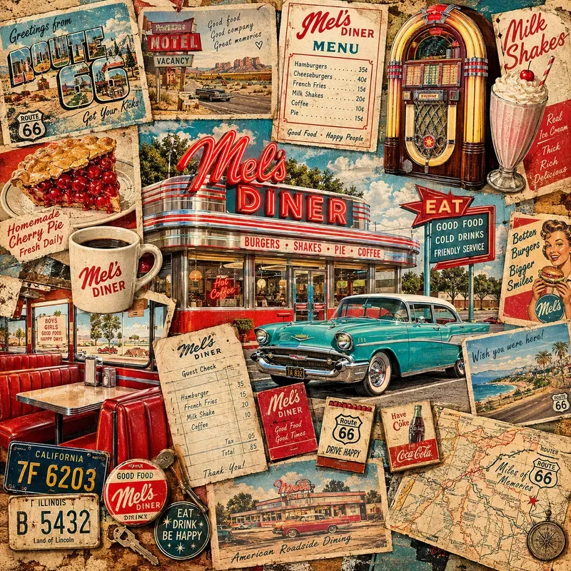 Vintage Americana Collages