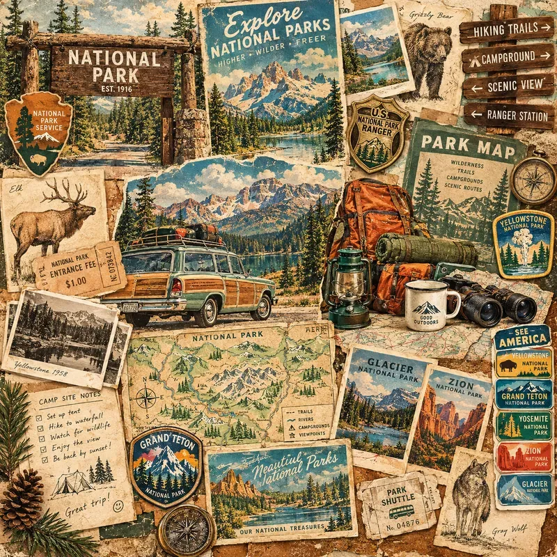 Vintage Americana Collages