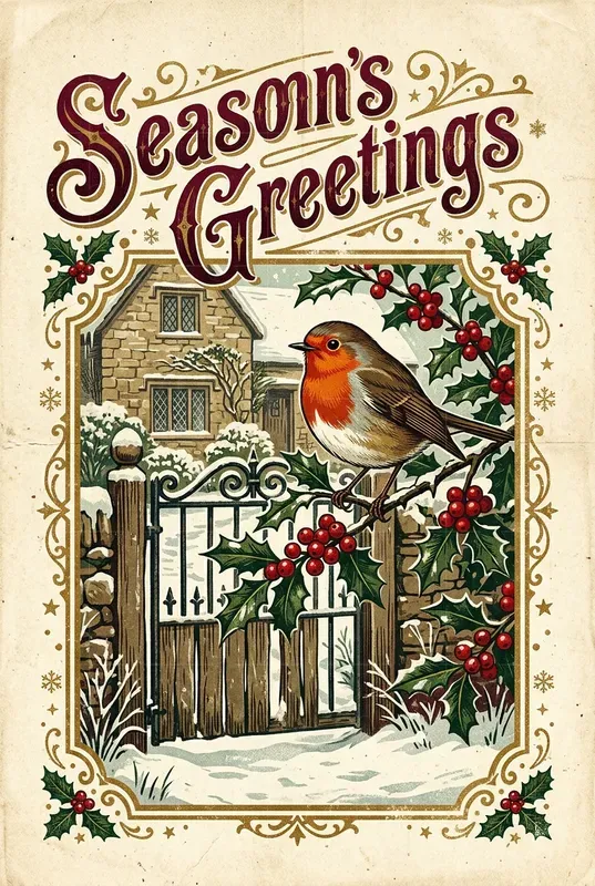 Vintage Christmas Poster Art