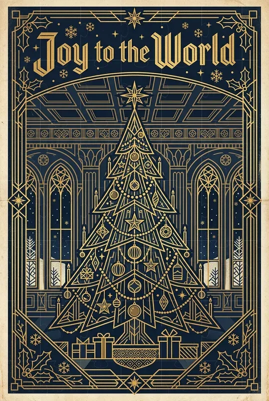 Vintage Christmas Poster Art