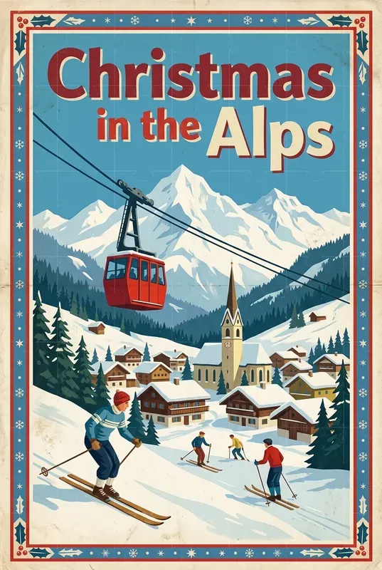 Vintage Christmas Poster Art