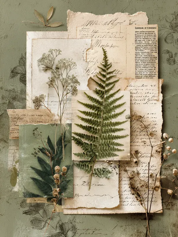 Vintage Botanical Ephemera Sheets