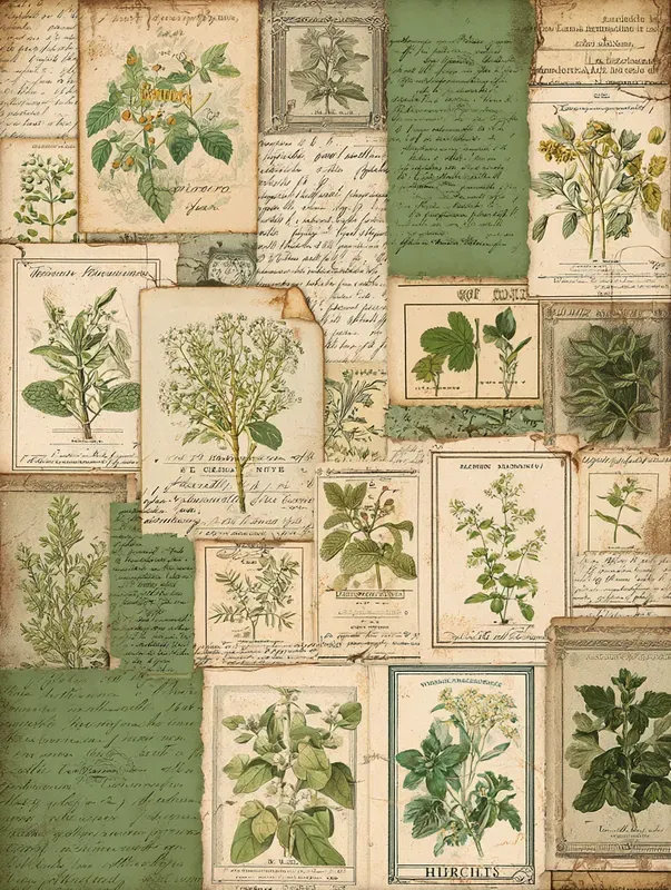 Vintage Botanical Ephemera Sheets
