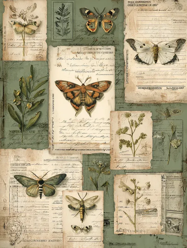 Vintage Botanical Ephemera Sheets