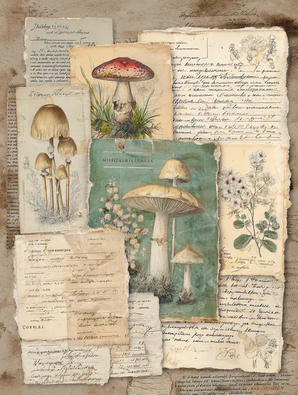 Vintage Botanical Ephemera Sheets