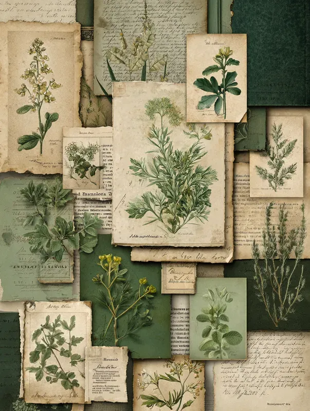 Vintage Botanical Ephemera Sheets
