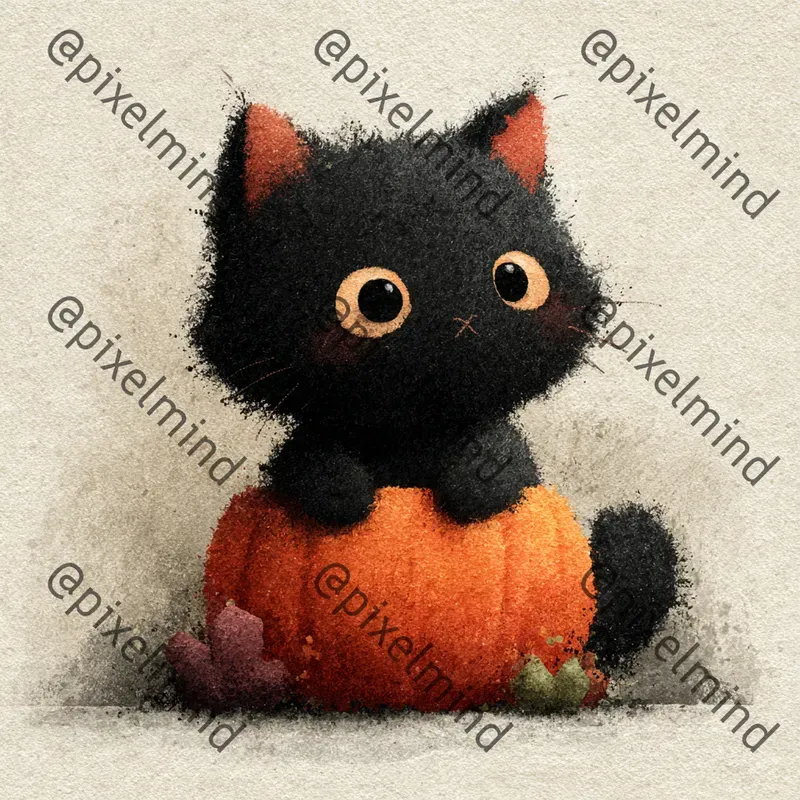 Watercolor Halloween Icon Print Art Packs