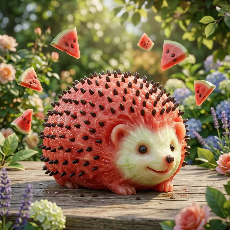 Fruit Art Watermelon Animal Figurines