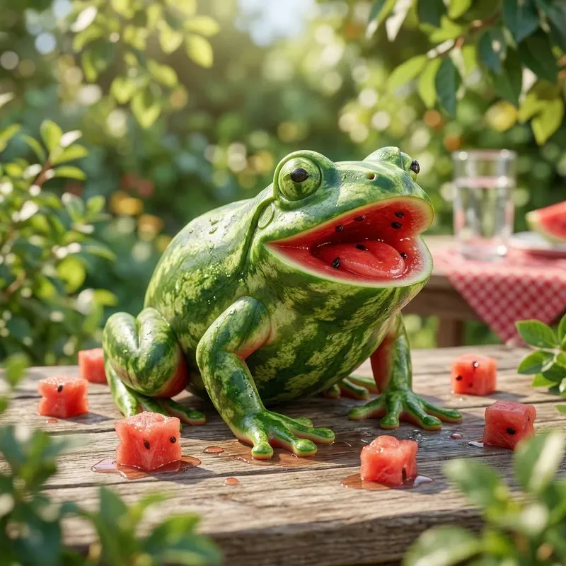 Fruit Art Watermelon Animal Figurines