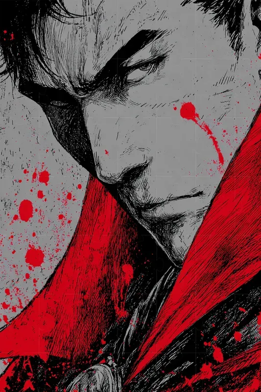 Inked Manga Action Closeups