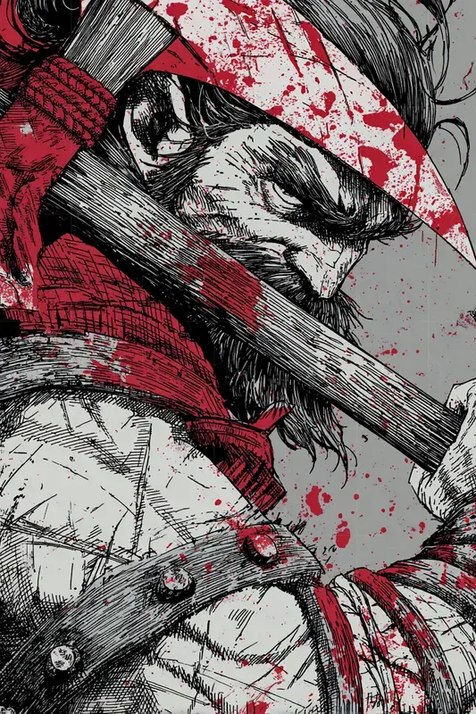 Inked Manga Action Closeups