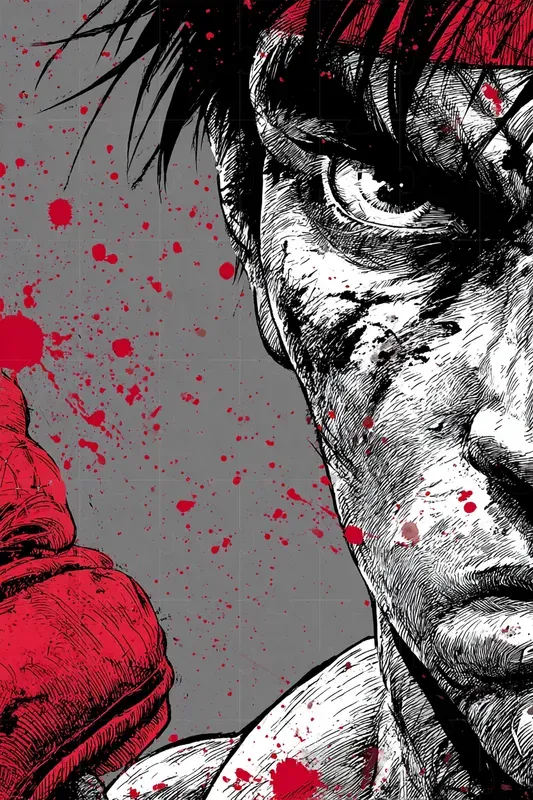 Inked Manga Action Closeups