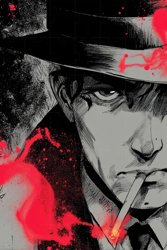 Inked Manga Action Closeups