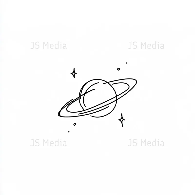 Handdrawn Minimalist Planet Icons