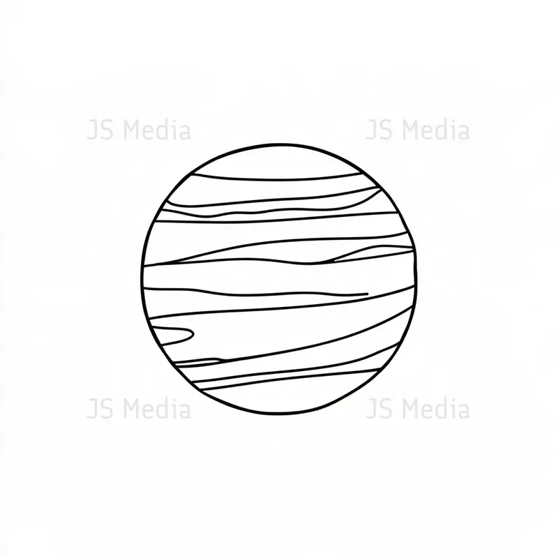 Handdrawn Minimalist Planet Icons