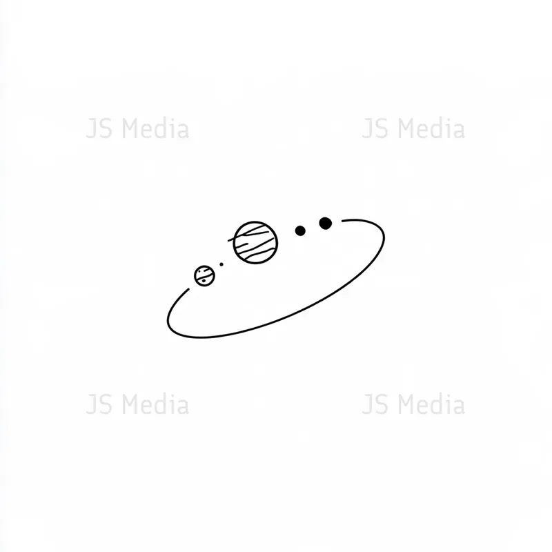 Handdrawn Minimalist Planet Icons