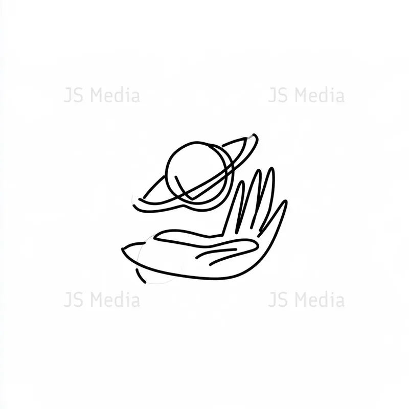 Handdrawn Minimalist Planet Icons