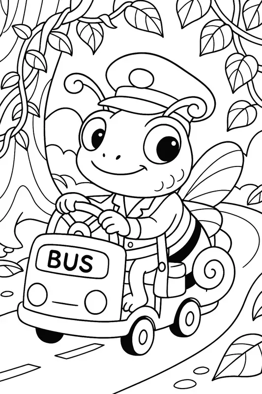 Tiny Workers Cute Jobs Coloring Fun