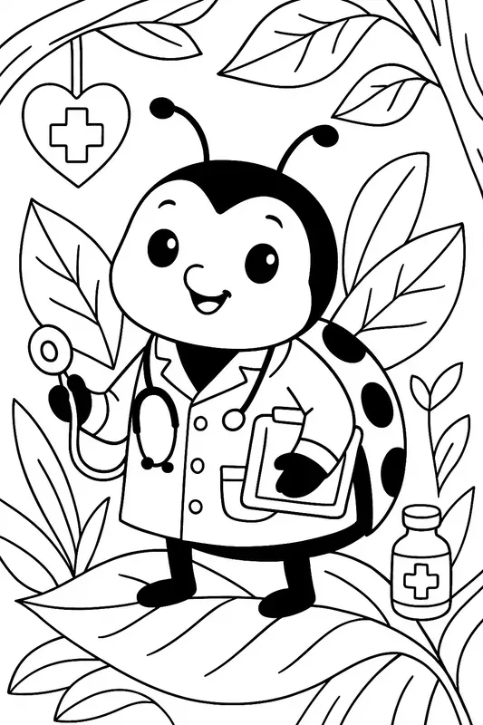 Tiny Workers Cute Jobs Coloring Fun