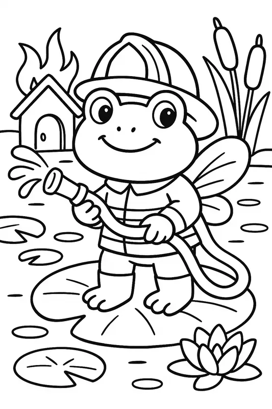 Tiny Workers Cute Jobs Coloring Fun