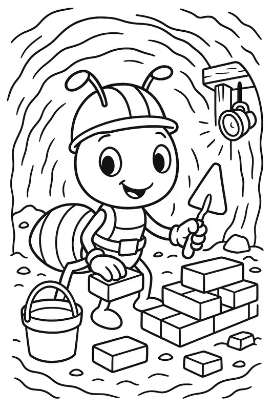 Tiny Workers Cute Jobs Coloring Fun
