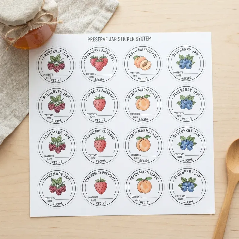 Recipe Label Sticker Sheet Systems