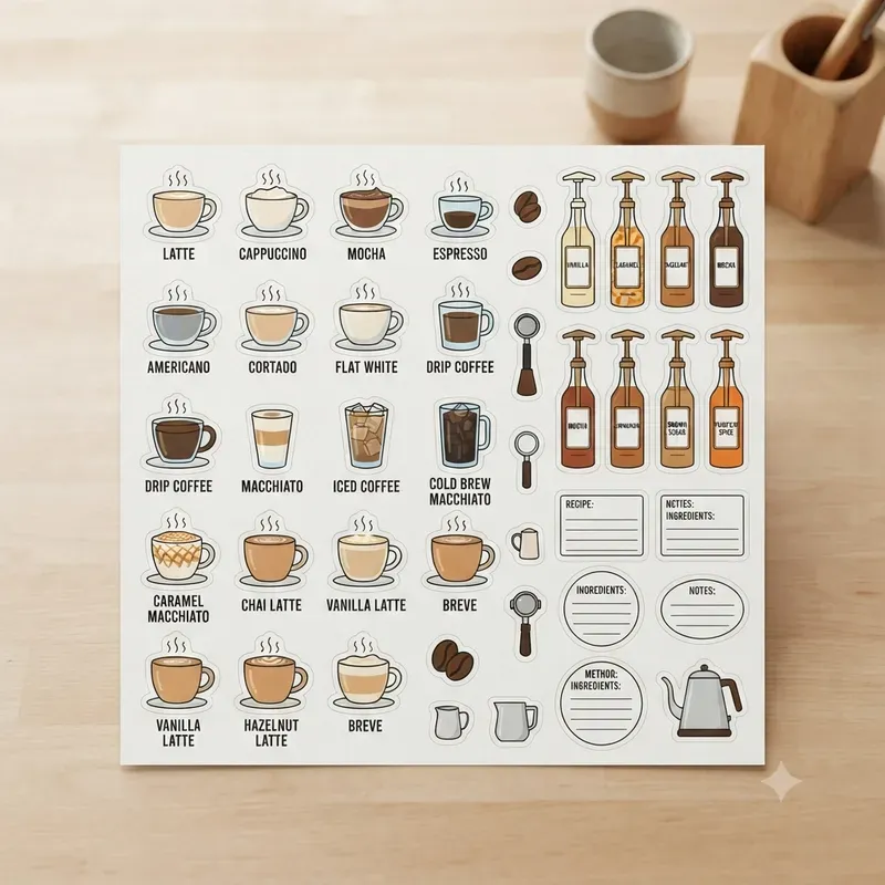 Recipe Label Sticker Sheet Systems