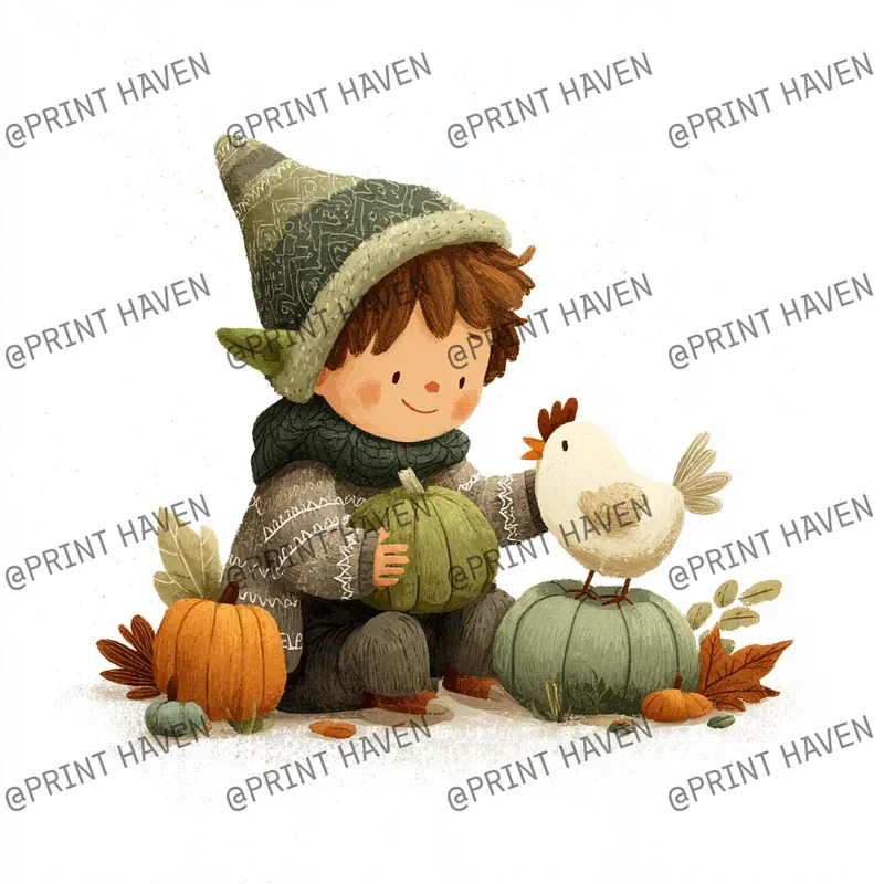 Cute Cartoon Autumn Animals