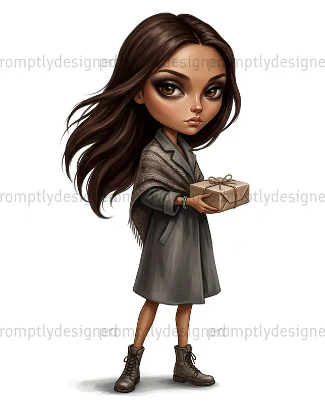 Fashion Editorial Girl Clip Art