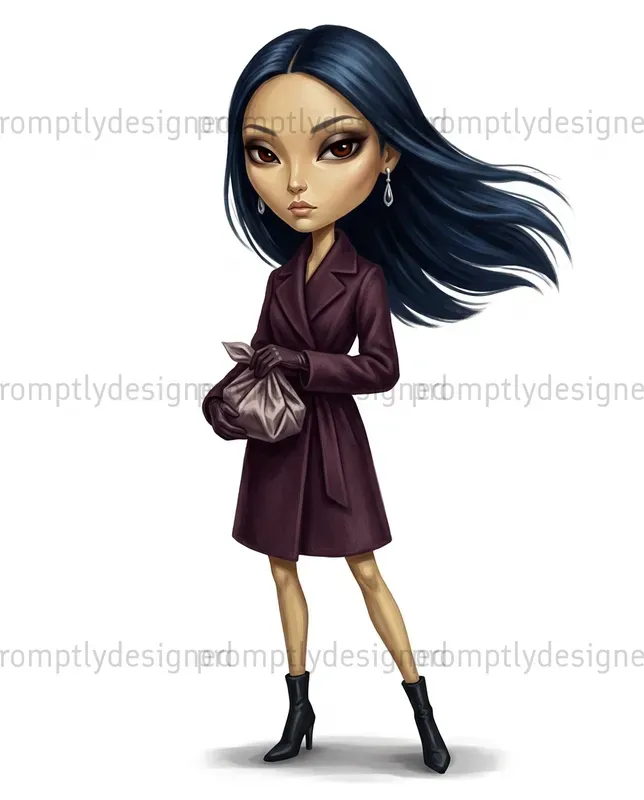 Fashion Editorial Girl Clip Art