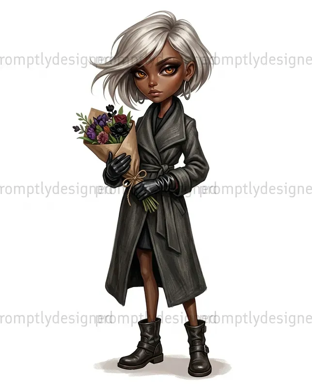 Fashion Editorial Girl Clip Art