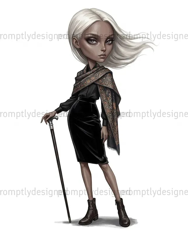 Fashion Editorial Girl Clip Art