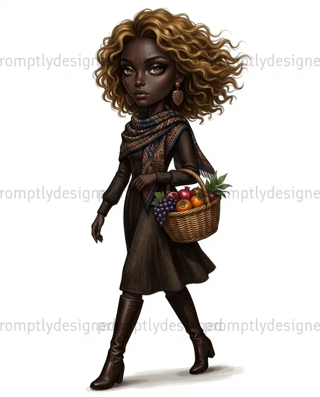 Fashion Editorial Girl Clip Art