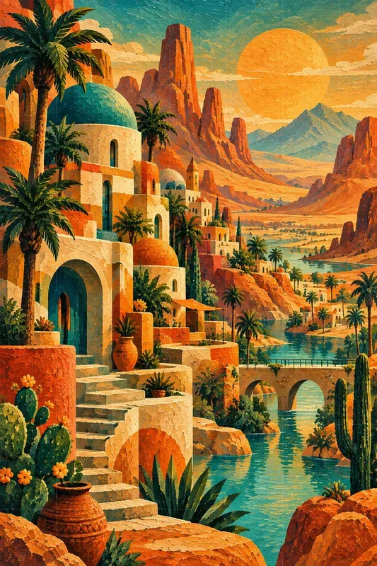 Geometric Dreamscape Wall Art