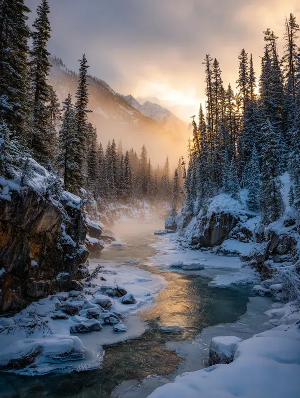 Realistic Misty Landscape Photography