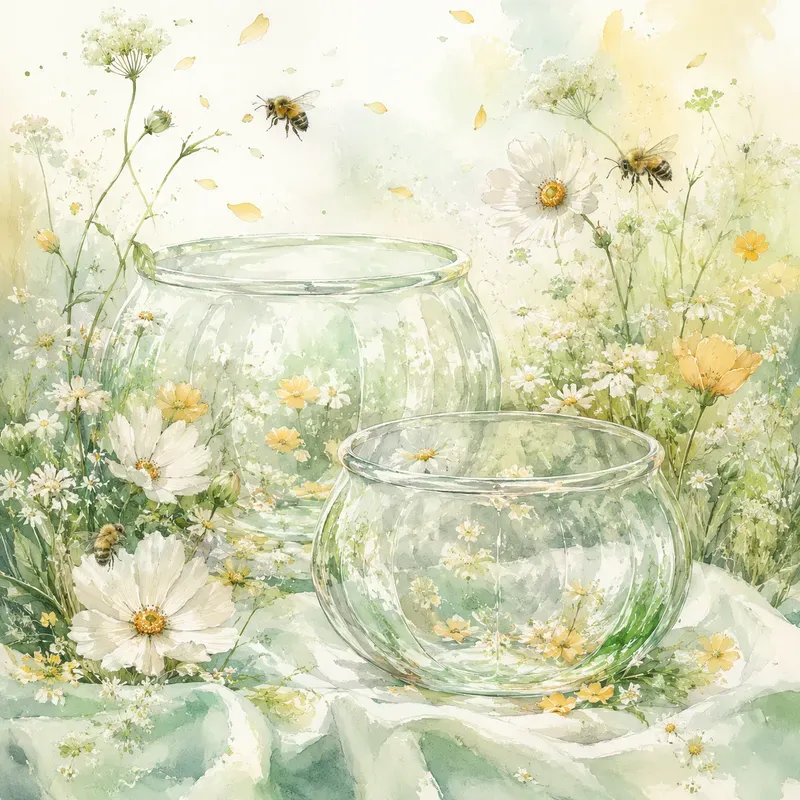 Botanical Breeze Watercolor Scenes