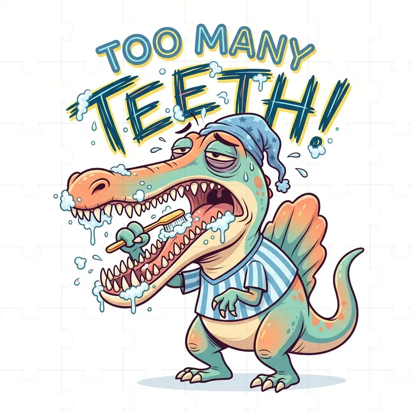 Funny Dino Daily Struggles