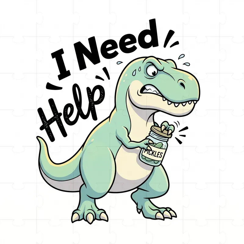 Funny Dino Daily Struggles