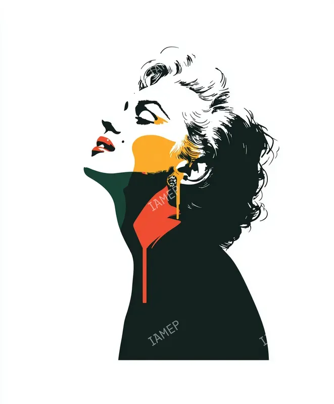 Stencil Colordrip Portraits