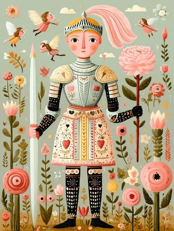 Whimsical Pastel Valentine Illustrations