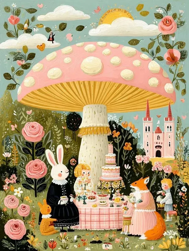 Whimsical Pastel Valentine Illustrations