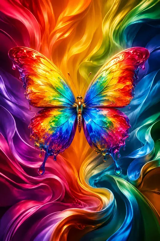 Rainbow Abstract Object Art